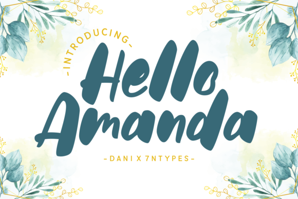 Hello Amanda: A Joyful Display Font for Editorial Design