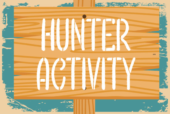 Hunter Activity: A Display Font for Editorial Design and Branding