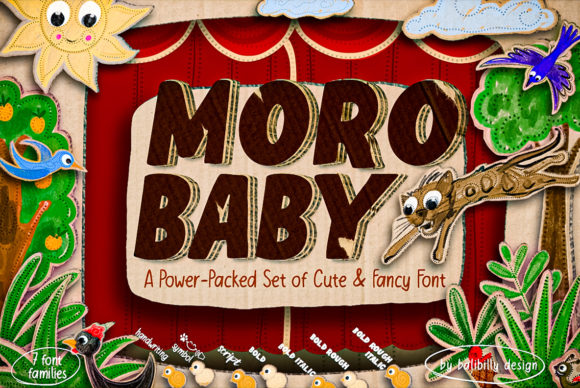 Moro Baby: A Bold Display Font for Creative Crafters and Product Makers