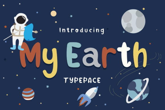 My Earth: A Playful Display Font for Creative Projects