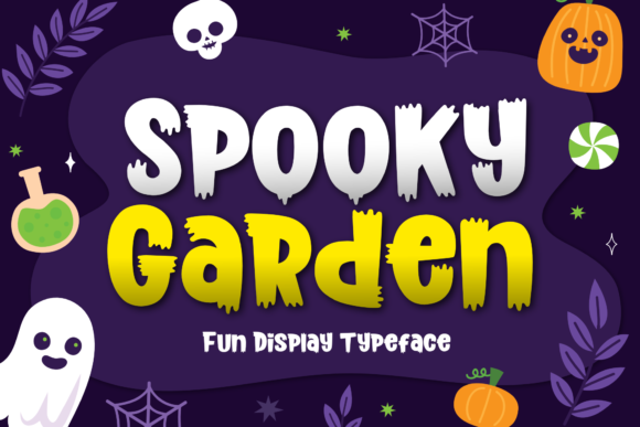 Spooky Garden: A Bold Display Font for Halloween-Themed Web Design