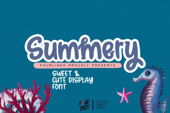 Summery: A Playful Display Font for Creative Product Design