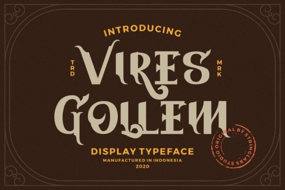 Vires Gollem: A Bold Display Font for Creative Makers